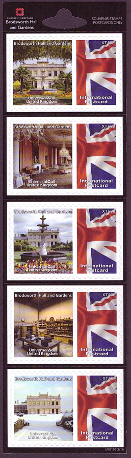 (image for) UK0156 Brodsworth Hall & Gardens Universal Mail Stamps Dated: 2/16
